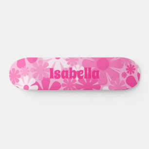 Retro 60s 70s Y2K esthetische Floral gepersonalise Skateboard