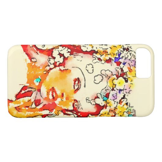 Retro 60s Babe Iphone Case (Achterkant (Horizontaal))