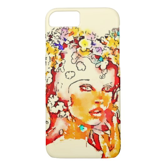 Retro 60s Babe Iphone Case (Achterkant)