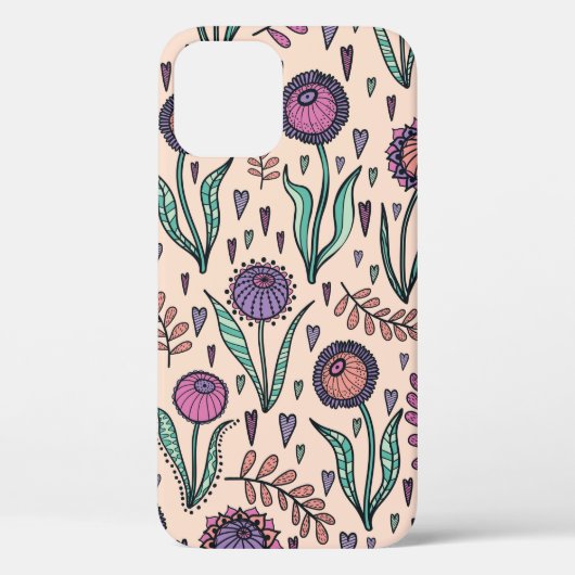 Retro 60s floral. handtekening Case-Mate iPhone case (Achterkant)