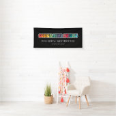 Retro 60s hippie Graduation party Gefeliciteerd Spandoek (Insitu)