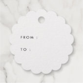 Retro 60s Hippie Vrolijk Kerstmis echt gouden foli Bedankjes Labels (Achterkant)