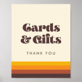 Retro 60s  Kaarten & Geschenken Trouwbord Poster (Voorkant)