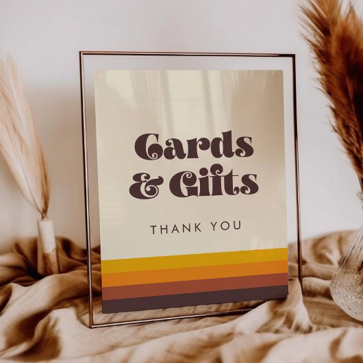 Retro 60s  Kaarten & Geschenken Trouwbord Poster