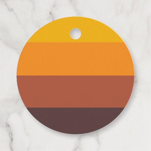 Retro 60s  kleuren Dank u Bedankjes Labels (Achterkant)