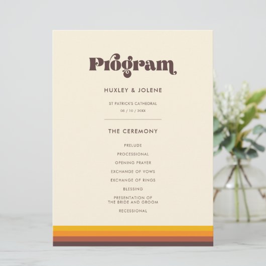 Retro 60s  kleuren programma (Staand voorkant)