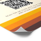 Retro 60s  Leg het liefdesteken vast Poster (Hoek)