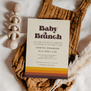 Retro 60s Mid Century Baby Brunch Kaart