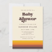 Retro 60s  Mid Century Baby shower Kaart (Voorkant)