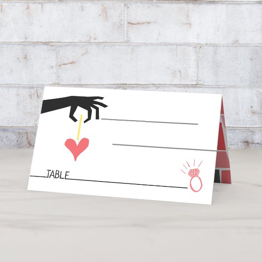 Retro 60s Mid-Century Modern Bruiloft Geometrisch