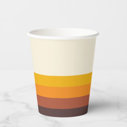 Retro 60s Mid Century Papieren Bekers (Voorkant)