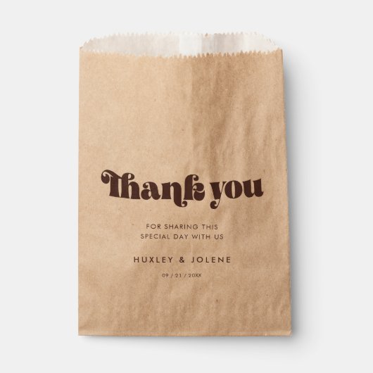 Retro 60s  Mid Century Wedding Bedankzakje (Voorkant)