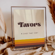 Retro 60s  Mid Century Wedding Favors teken