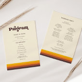 Retro 60s  Mid Century Wedding Programma