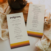 Retro 60s  Mid Century Wedding Programma