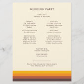 Retro 60s Mid Century Wedding Programma (Achterkant)