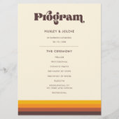 Retro 60s Mid Century Wedding Programma (Voorkant)