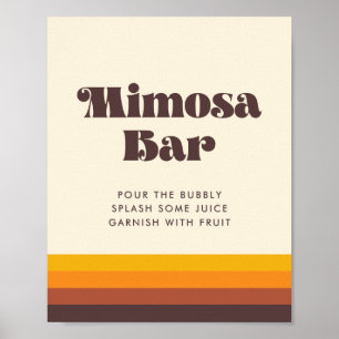 Retro 60s  Mid Wedding Teenslippers Sign Poster