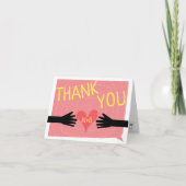 Retro 60s Midden-Eeuw Moderne Bruiloft Bedankkaart (Voorkant)