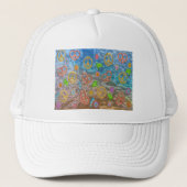 Retro 60s Peaceful Ocean Life Apparel Gifts Trucker Pet (Voorkant)