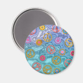 Retro 60s Peaceful Ocean Waves Apparel Gifts Magneet (Voorkant / Achterkant)