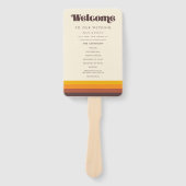 Retro 60s programma en huwelijksfeest handwaaier (Voorkant)