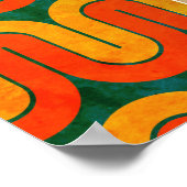 Retro 60's Psychedelic aangepaste foto 70e verjaar Poster (Hoek)