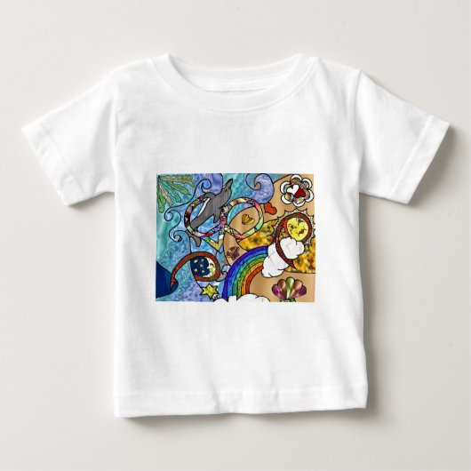 Retro 60s Psychedelic bij de Beach Gifts Apparel (Voorkant)