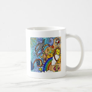 Retro 60s Psychedelic bij de Beach Gifts Apparel Koffiemok