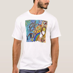 Retro 60s Psychedelic bij de Beach Gifts Apparel T-shirt