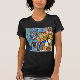 Retro 60s Psychedelic bij de Beach Gifts Apparel T-shirt