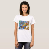 Retro 60s Psychedelic bij de Beach Gifts Apparel T-shirt (Voorkant volledig)