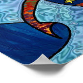 Retro 60s Psychedelic bij het Poster van de Beach  (Hoek)