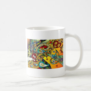 Retro 60s Psychedelic Cycle of Life Gifts Apparel Koffiemok