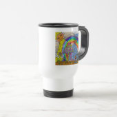 Retro 60s Psychedelic Magic Mushrooms Travel Mug Reisbeker (Voorkant rechts)
