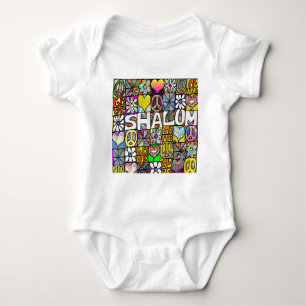 Retro 60s Psychedelic Shalom LOVE Apparel Gifts Romper