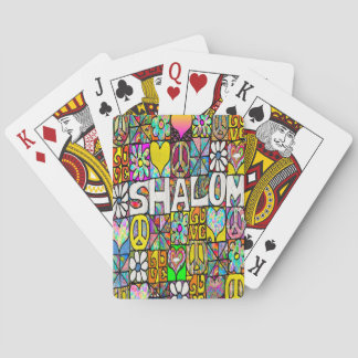 Retro 60s Psychedelic Shalom LOVE-speelkaarten Pokerkaarten
