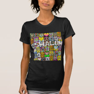 Retro 60s Psychedelic Shalom LOVE T-shirt