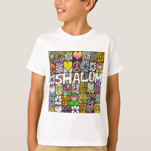Retro 60s Psychedelic Shalom LOVE T-shirt