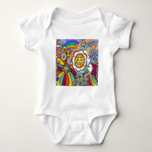 Retro 60s Psychedelic Sunshine Eagle Apparel Gifts Romper