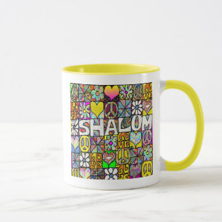 Retro 60s Psychédélique Shalom LOVE Mug