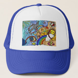 Retro 60s Psychedelische Strandkleding Cadeaus Trucker Pet