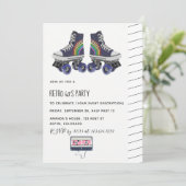 Retro 60's Theme Party Invitation Kaart (Staand voorkant)