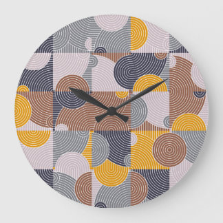 Retro 60s Tiles: Colorful Geometric Pattern Grote Klok