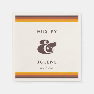 Retro 60s vintage cowedding servet