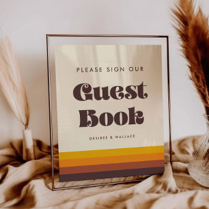 Retro 60s Vintage Signet notre livre d'or signe ma