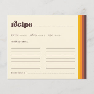 Retro 60s  Vrijgezellenfeest Recept Kaart