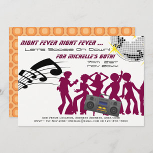 RETRO 60th Birthday nodigt Boogie Night Fever uit Kaart