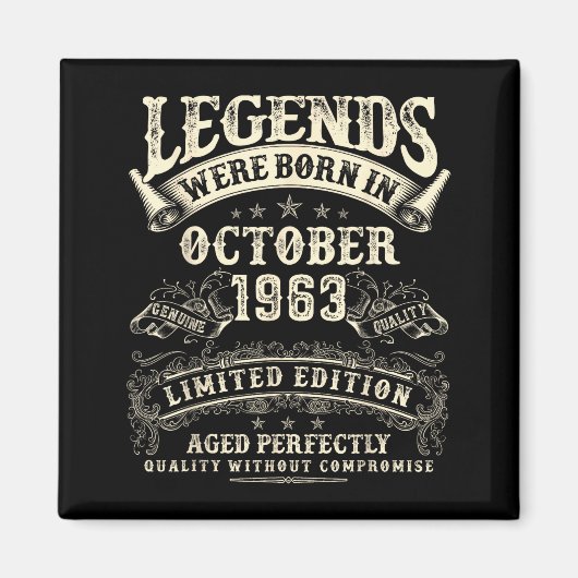 Retro 62nd Birthday For Men 62 Year Old October 19 Magneet (Voorkant)