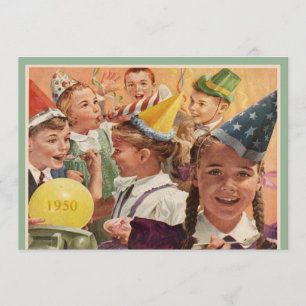 Retro 65e verjaardagsfeest 1950 Herinneringen aan Kaart
